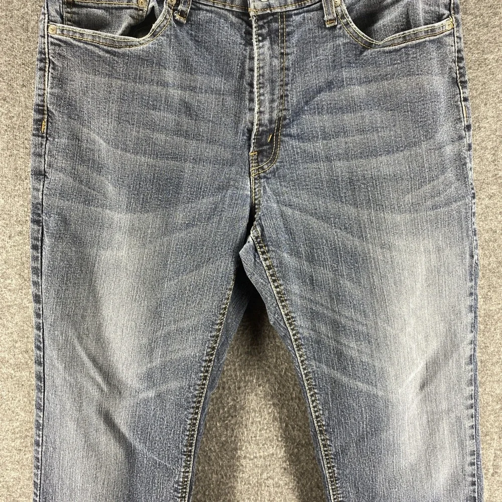 Levis Jeans Mens 34x30‎ Blue Athletic Mid Rise Denim Stretch Western Straight